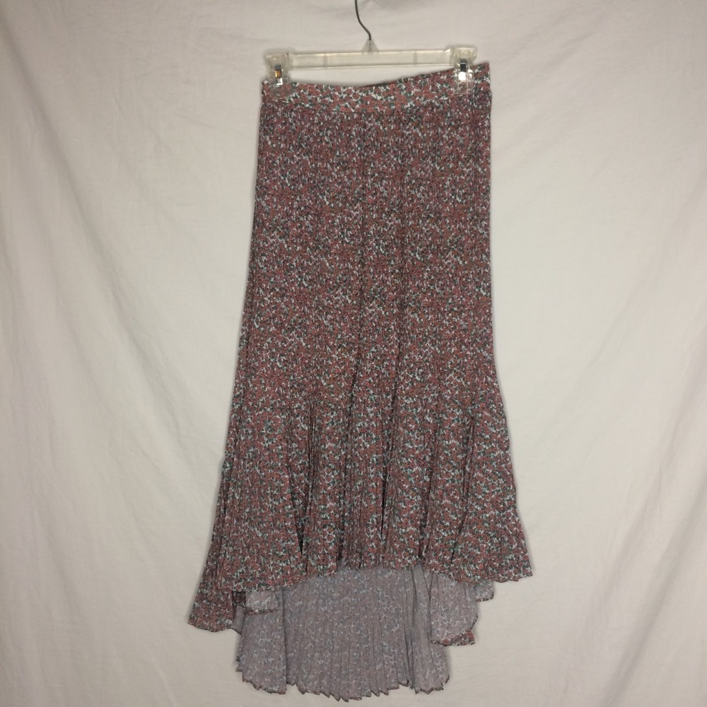 Lili's Closet Pink Floral high low pleated skirt - Picture 2 of 8